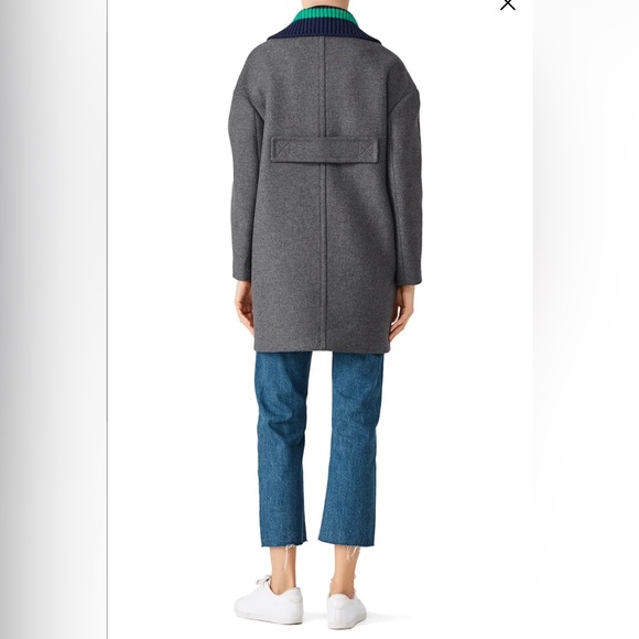 Tara Jarmon wool oversize Brianna coat w/ removable collar- 36 (FR)/4/6 (US) - Picture 2 of 15